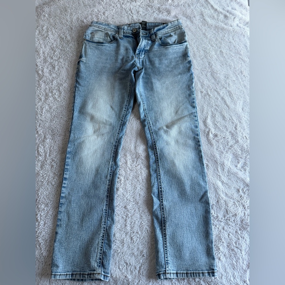 Men's Light Blue Straight Fit Jeans